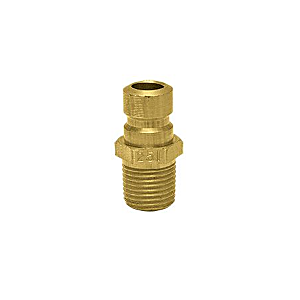 thumbnail image 2 of Foster 50FPB ST Series 1/2" Female NPT Brass Plug – Quick Straight Thru FST – USA Made 2 of 5